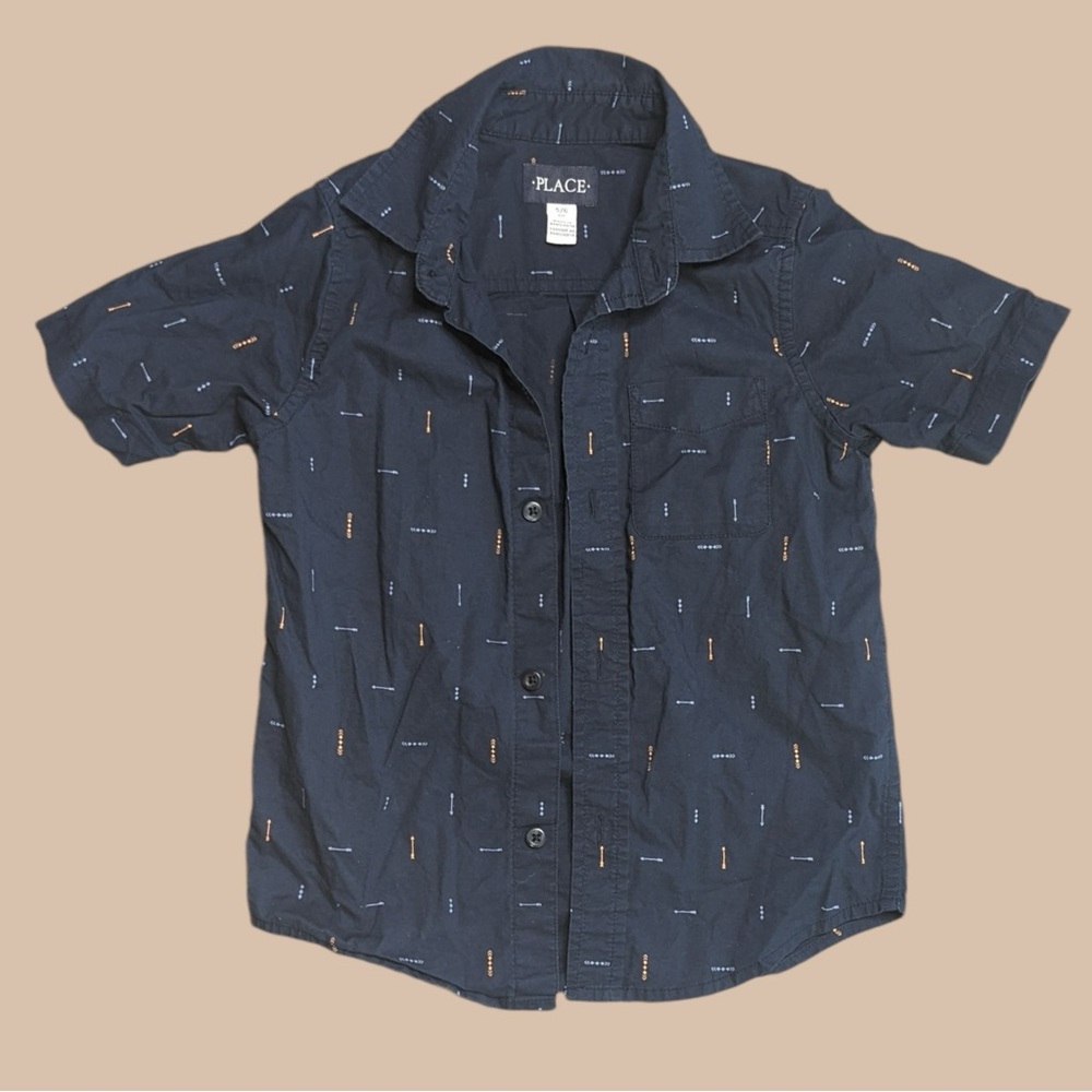 Children’s place short sleeve flying arrows button up